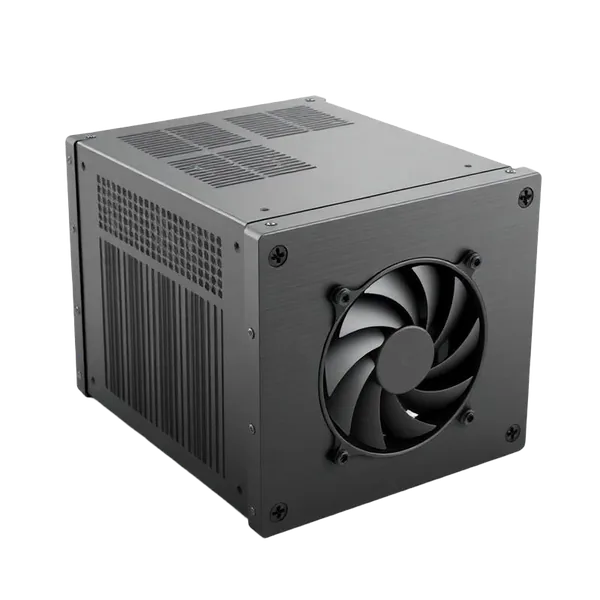 Detail ASIC minera so vzduchovým chladením